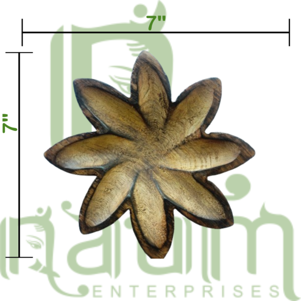 Wooden Bowl - Flower 7 x 7