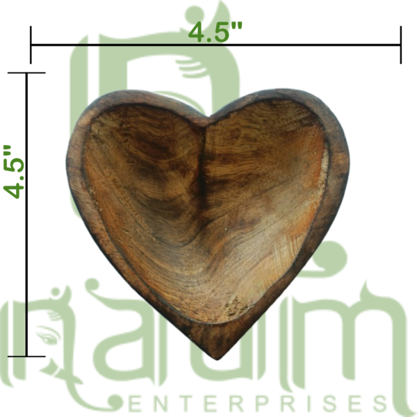 Wooden Bowl - Heart 4.5 x 4.5