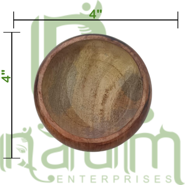 Wooden Bowl - Round 4 x 4