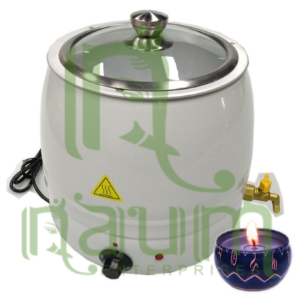 Stainless Steel Candle Making Kit Machine Electric Melting Candle Wax Melter || 10 LTR Capacity - White