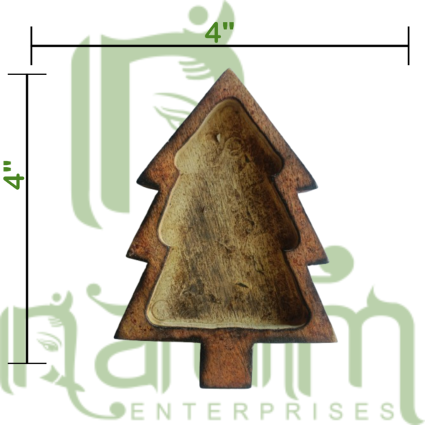 Wooden Bowl - Christmas Tree 4 x 4